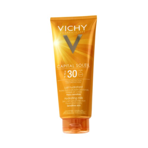 VICHY Leche solar hidratante con factor de protección 30 (alto) VICHY Capital soleil 300 ml.