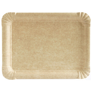 Imagen de Bandejas de cartón desechables color marrón, 25x34cm., 5 unidades. VAJILLA DESECHABLE.