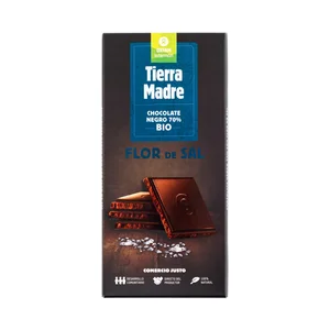 INTERMÓN OXFAM Chocolate negro 70% cacao Flor de Sal ecológico INTERMÓN OXFAM TIERRA MADRE 100 g.