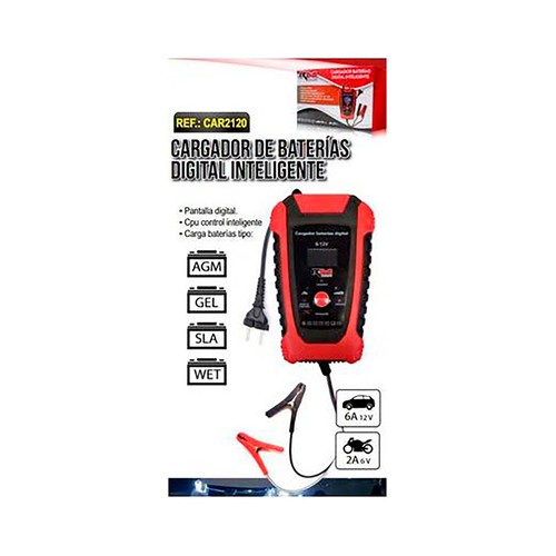 Cargador baterias coche / moto 6v/12v. RM CLEAN