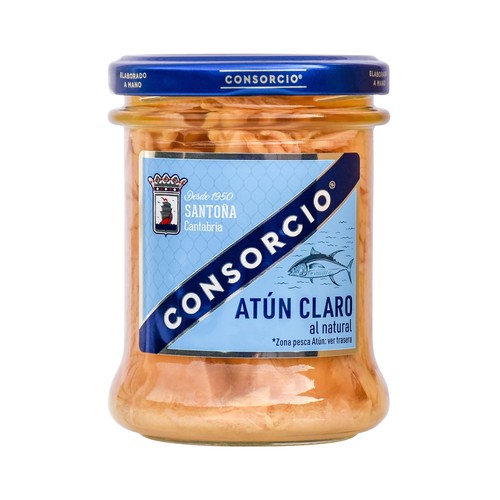 CONSORCIO Tarro de atún claro al natural 190 g.