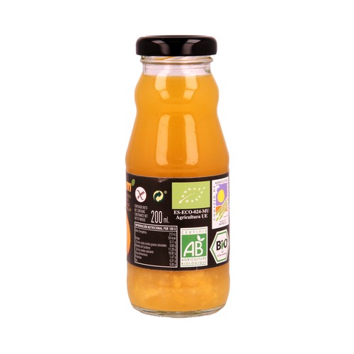 DELIZUM Zumo de naranja ecológico DELIZUM botella de 20 centilitros