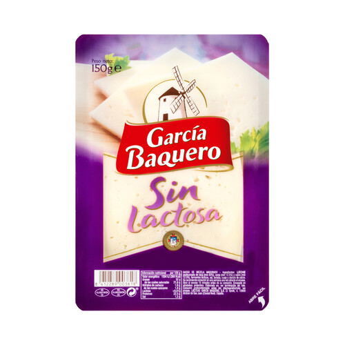 GARCÍA BAQUERO Queso en lonchas sin lactosa GARCÍA BAQUERO 150 g.