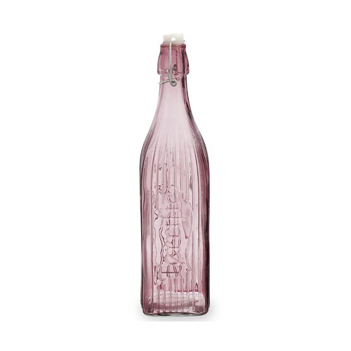 Botella 1L de vidrio gaseosa cuadrada Viba. QUID