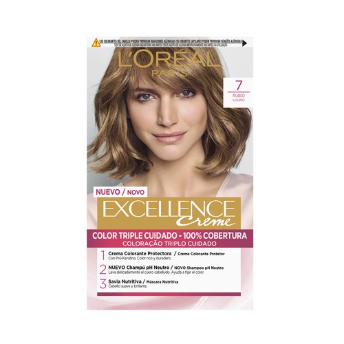 L´ORÉAL PARIS Excellence creme Tinte de pelo permanente tono 7 Rubio.