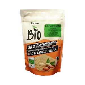 Cacahuete en polvo 80% desgrasado ecológico ALCAMPO ECOLÓGICO Bolsa de 200g.