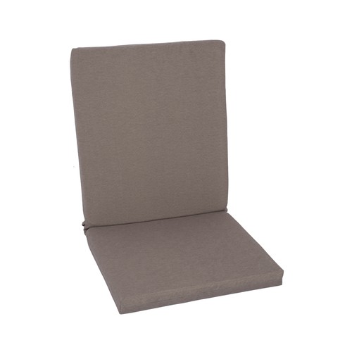 Cojín silla taupe 90X45X4,5cm, desenfundable y tejido antimanchas, ANJOSA