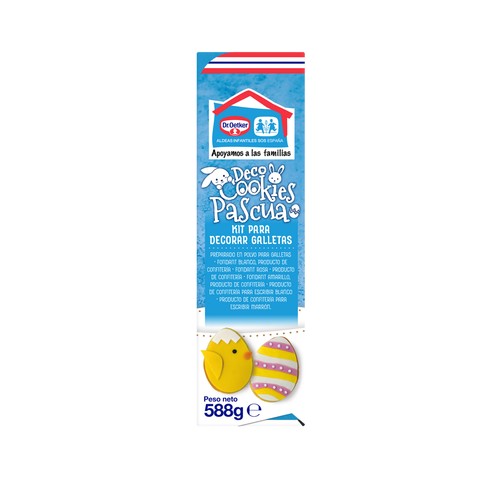 DR. OETKER Kit para hacer galletas cookies con formas 588 g.