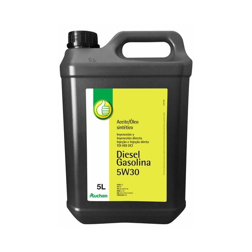 Tratamiento de aceite sintético para motores diésel y gasolina 5W30, 5 litros, PRODUCTO ECONÓMICO ALCAMPO.