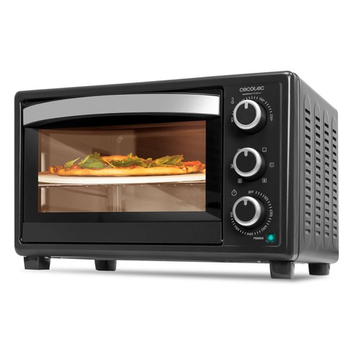 Horno de sobremesa CECOTEC Bake&Toast 2600 Black 4Pizza, 1500W, capacidad 26L, temporizador, luz intetrior.