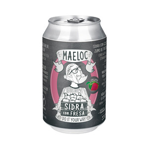 Imagen de MAELOC Cider de manzana con fresa lata de 33 cl.