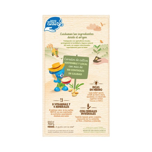 NESTLÉ Papilla de 8 cereales integrales con galleta María a partir de 6 meses NESTLÉ 950 g.
