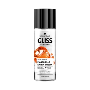 GLISS Mascarilla capilar con efecto extra brillo para cabellos secos GLISS Total repair de Schwarzkopf 150 ml.