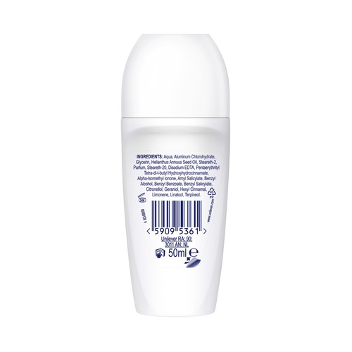 DOVE Classic fresh Desodorante roll on para mujer con protección antitranspirante hasta 48 horas 50 ml.