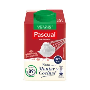 PASCUAL Nata líquida para montar y cocinar (35% materia grasa) PASCUAL 500 ml.