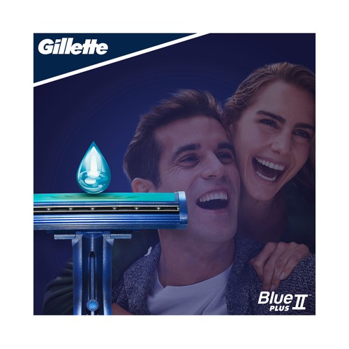 GILLETTE Blue II plus Maquinillas de afeitar desechables con cabezal de doble hoja 14 uds.