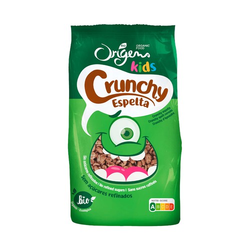 Cereales (crnchys) infantiles de espelta ecológicos ORIGENS KIDS 125 g.