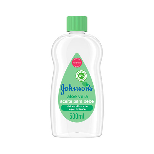 JOHNSON'S Aceite hidratante y nutritivo, al instante, con aloe vera JOHNSON´S 500 ml.