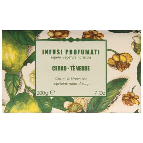 ITERITALIA Pastilla de jabón de origen vegetal con aroma a pomelo y té verde ITERITALIA Infusi profumati 200 g.