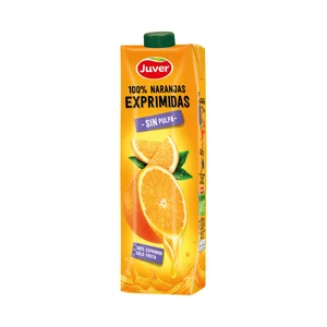 JUVER Zumo de naranja exprimida sin pulpa 1 l.