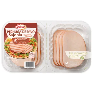 Pechuga de pavo estilo Sajonia cortada en lonchas SERRANO 330 g.