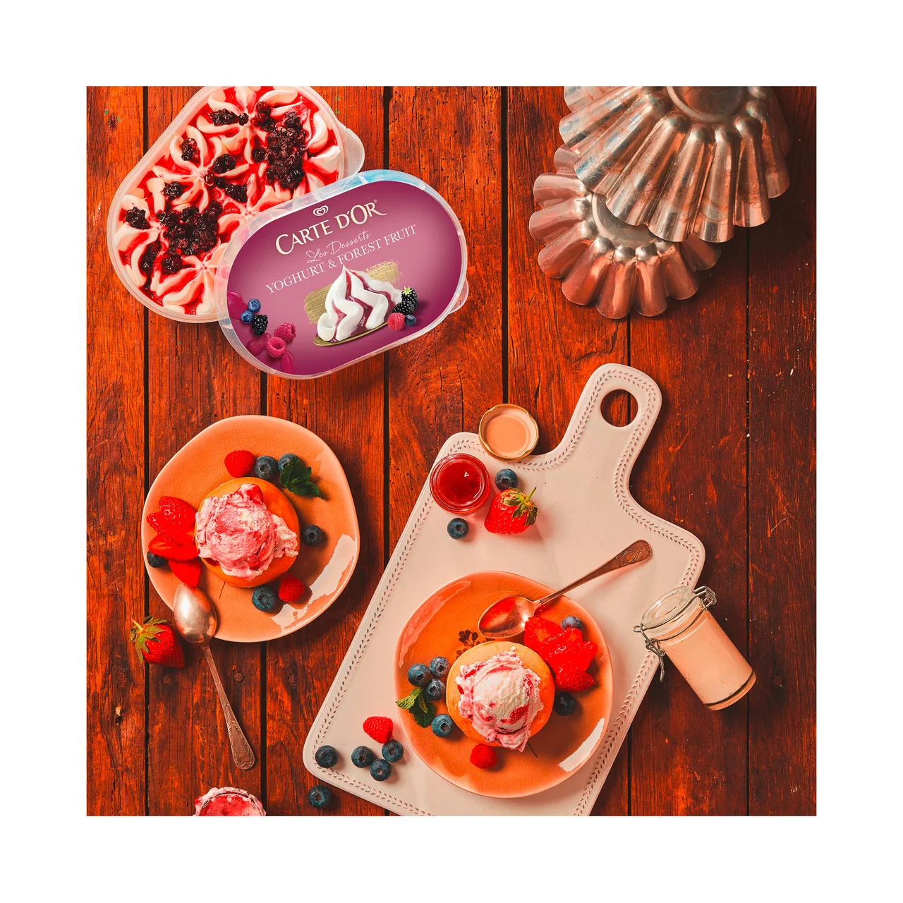 Les desserts de Frigo Tarrina de helado de yogur y frutas del bosque 850 ml.