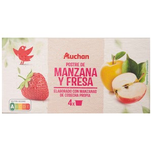 Imagen de ALCAMPO CULTIVAMOS LO BUENO Compota de manzana y fresa pack 4 uds. x100 g.