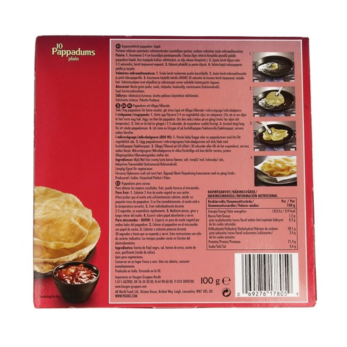 PATAK"S Pappadums natural PATAK"S 100 g.