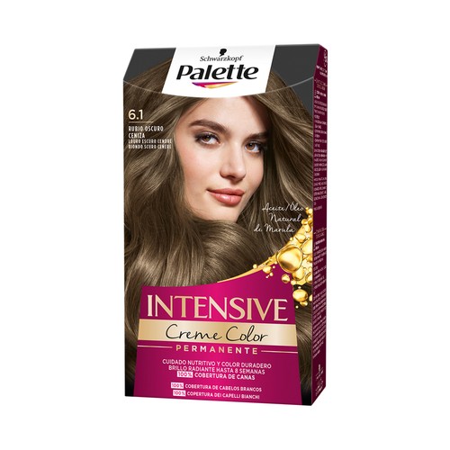 PALETTE Tinte de pelo permanente tono 6.1 rubio oscuro ceniza PALETTE Intensive creme color.