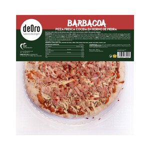 Imagen de DEORO Mini pizza de bacon, carne de ternera, cebolla, queso y salsa barbacoa DEORO 205 g.