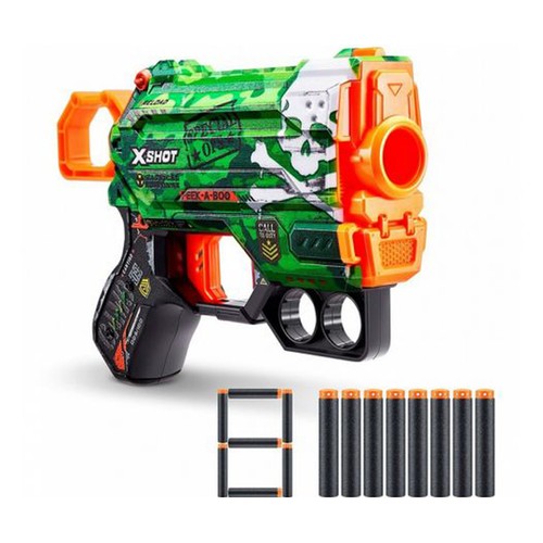 Pistola lanzador con 8 dardos Skin Menace ZURU. 