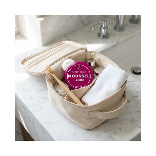MOUSSEL Classique Gel de viaje para baño o ducha, con aceites esenciales 60 ml.