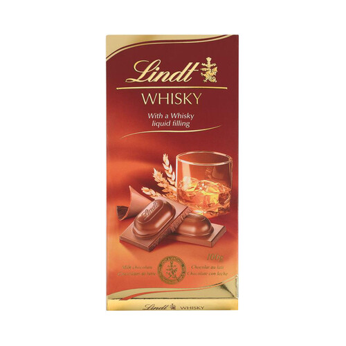 Alcampo LINDT Chocolate con leche relleno con whisky 100 g