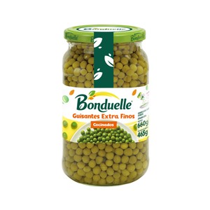 BONDUELLE Guisantes cocinados extra finos frasco de 465 g