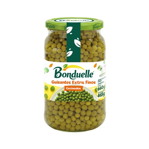 BONDUELLE Guisantes cocinados extra finos frasco de 465 g