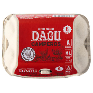 precios Dagu Huevos De Gallinas Camperas Clase M-L Y Cat. A 6 Uds. en Alcampo