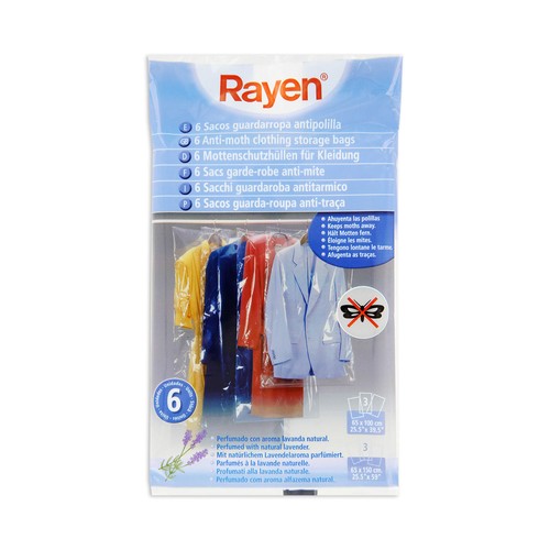 Sacos guardarropa antipolilla RAYEN 6 unidades.