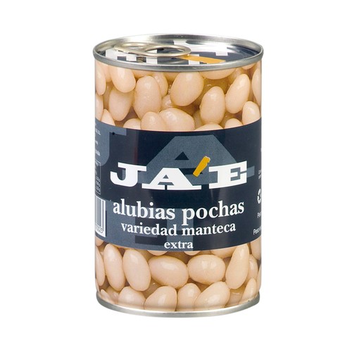 JAE Alubias blancas cocida pocha lata de 250 g.