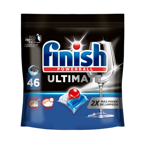 FINISH Capsulas de lavavajillas máquina ultimate finish 46 dosis 640g