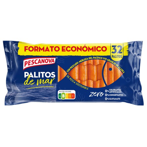 Palitos de mar sin colorantes, ni conservantes PESCANOVA 615 g.