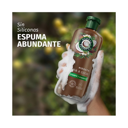 HERBAL ESSENCES Champú hidrantate con aroma a coco, para cabellos muy secos 350 ml.