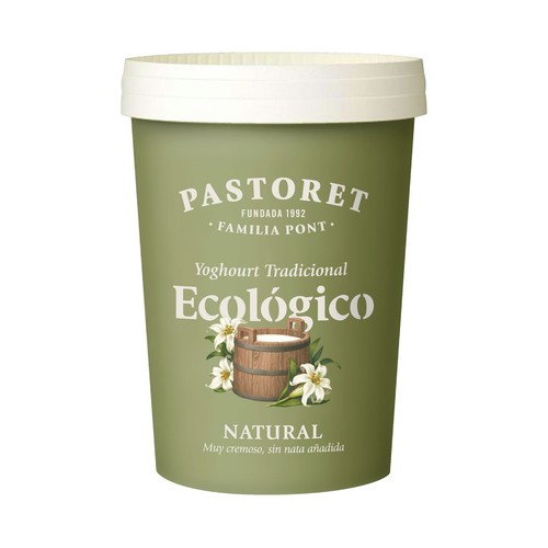 Yogur natural ecológico PASTORET 500 g.