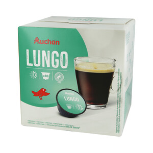PRODUCTO ALCAMPO Café Lungo intenso, intensidad 5 en cápsulas PRODUCTO ALCAMPO 30 uds. 210 g.
