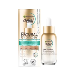 DELIAL Gotas faciales autobronceadoras con ácido hialurónico y agua de coco DELIAL Natural bronzer 30 ml.