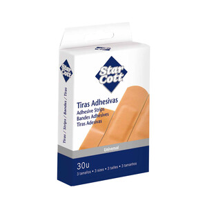Imagen de STAR COTT Apósitos adhesivos universales de 3 tamaños diferentes STAR COTT 30 uds.