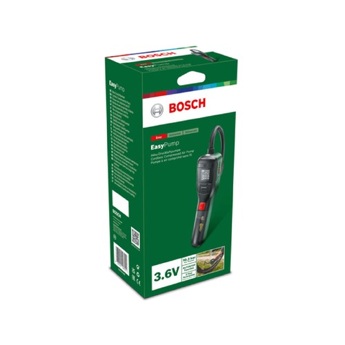 Compresor a batería, 10,3 bar, 150 PSI, luz Led, BOSCH Easy Pump.