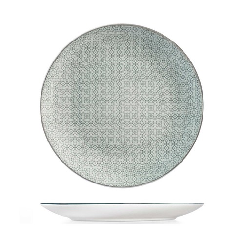 Plato llano 27cm porcelana, modelo Coupe Nora. H&H