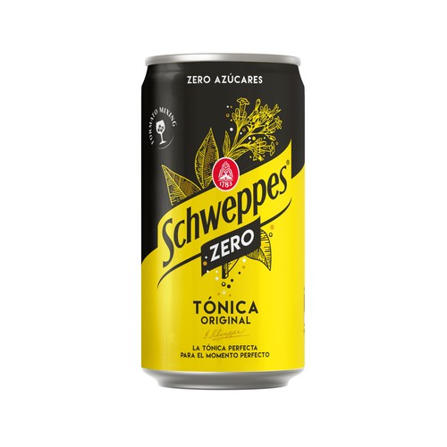 Tónica clásica SCHWEPPES ZERO lata de 25 cl.
