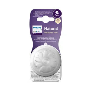 AVENT Natural response teat de Philips Tetinas para líquidos espesos (6) para bebés de más de 6 meses 2 uds.