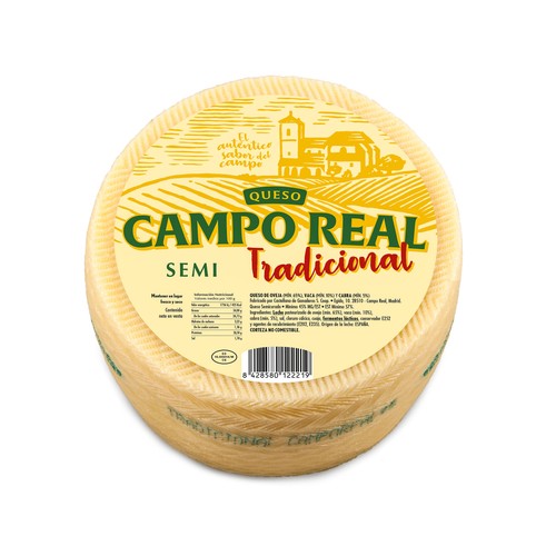 Queso semicurado mezcla CAMPOREAL  400 Gramos Aproximados